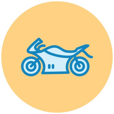 Motorsiklet. Web simgesi basit illüstrasyon