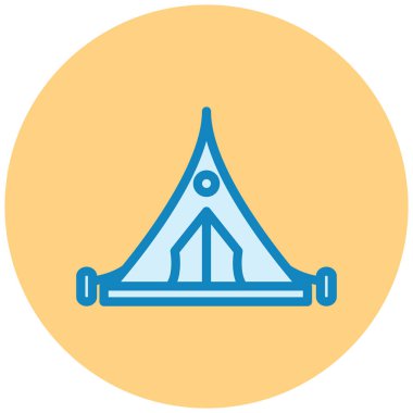 Çadır. Web simgesi basit illüstrasyon