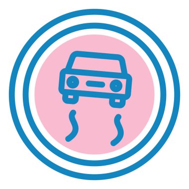 araba yıkama simgesi, vektör illüstrasyonu