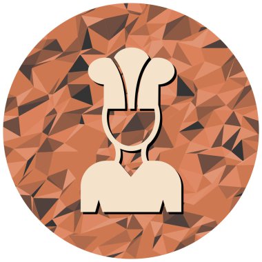 Şapka ikonlu şef. vektör illüstrasyonu