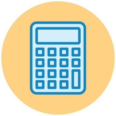 Hesap makinesi. Web simgesi basit illüstrasyon