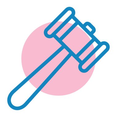 Çekiç. Web simgesi basit illüstrasyon