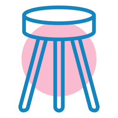 sandalye simgesi, vektör illüstrasyonu basit tasarım