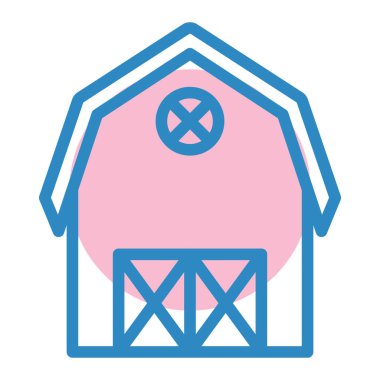 Ahır. Web simgesi basit illüstrasyon