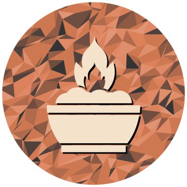 Yanan bir mumun vektör illüstrasyonu