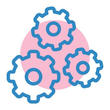 dişli simgesi vektör illüstrasyonu