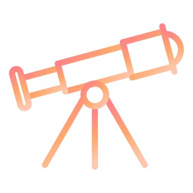 Teleskop modern simge vektör illüstrasyonu 