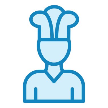 Şef. Web simgesi basit illüstrasyon