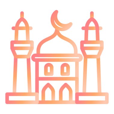 Cami. Web simgesi basit illüstrasyon