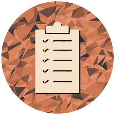 Kontrol listesi simgesi, vektör illüstrasyonu