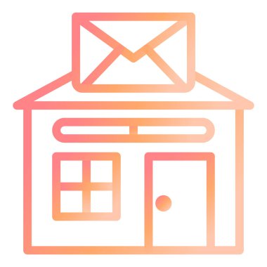 Postane. Web simgesi basit illüstrasyon 