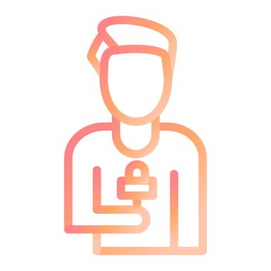 Muhabir. Web simgesi basit illüstrasyon 