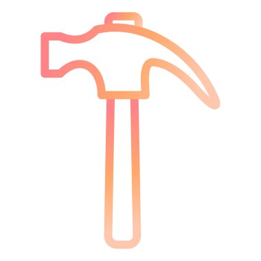 Çekiç simgesinin vektör illüstrasyonu