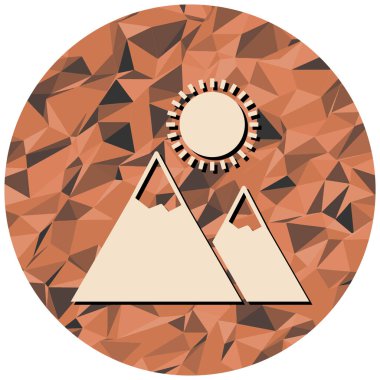 Dağlı bir manzaranın vektör çizimi