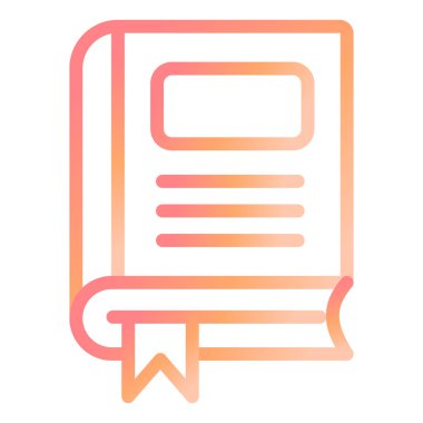 Kitap. Web simgesi basit illüstrasyon 