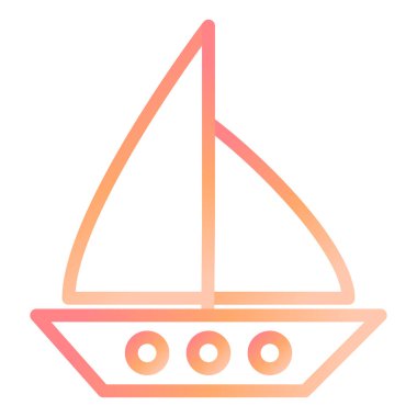 Yelkenli. Web simgesi basit illüstrasyon 