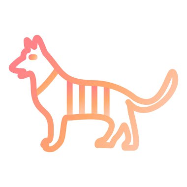 Army Dog modern simge vektör illüstrasyonu 