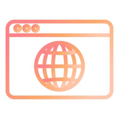 tarayıcı simgesi vektör illüstrasyonu