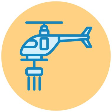 Helikopter. Web simgesi basit illüstrasyon