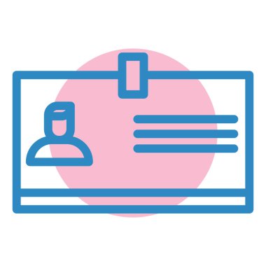 Kimlik kartı. Basit resimleme