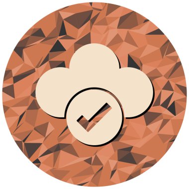 Bulut. Web simgesi basit illüstrasyon