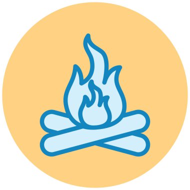 Ateş vektörü simgesini ateşle