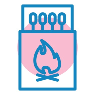 Alev ikonu vektörünü ateşle. İnce çizgi işareti. izole edilmiş sınır sembolü çizimi