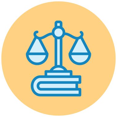Adalet. Web simgesi basit illüstrasyon