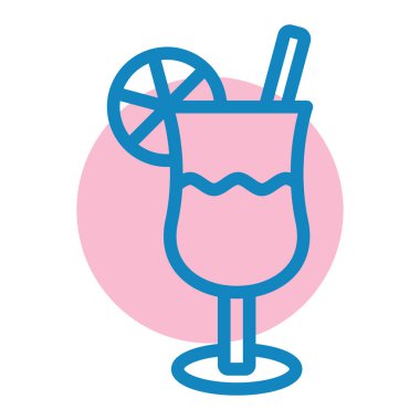 Kokteyl. Web simgesi basit tasarım