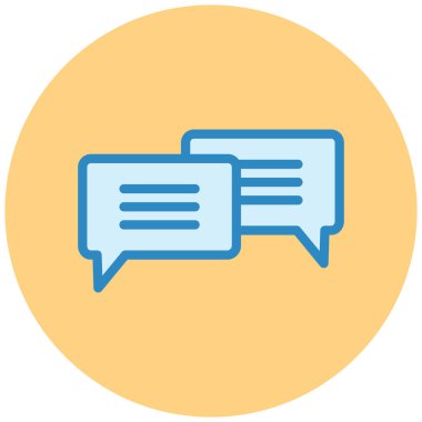 Konuş. Web simgesi basit illüstrasyon