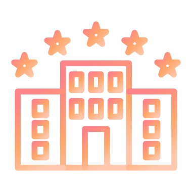 Otel modern simge vektör illüstrasyonu