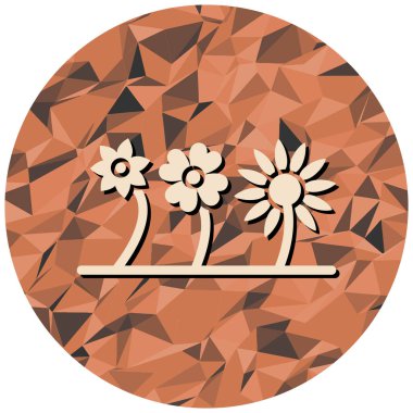 Çiçek. Web simgesi basit illüstrasyon