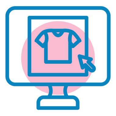 İnternetten alışveriş. Basit resimleme