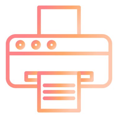 Yazıcı. Web simgesi basit illüstrasyon