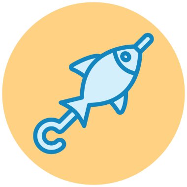 Balık. Web simgesi basit illüstrasyon