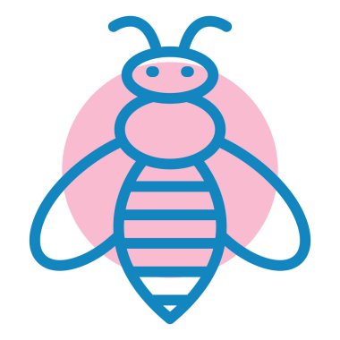 Arı. Web simgesi vektör illüstrasyonu