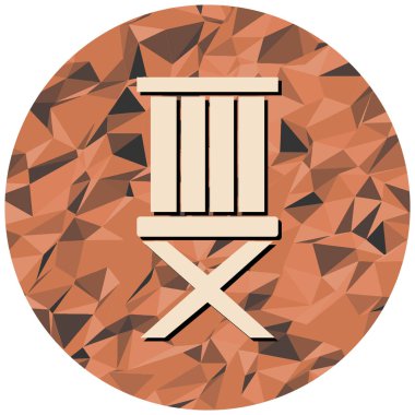 Beyaz arkaplanda izole edilmiş düz bir sandalye simgesi. vektör illüstrasyonu