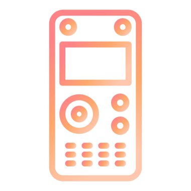 Diktafon modern ikon vektör illüstrasyonu 