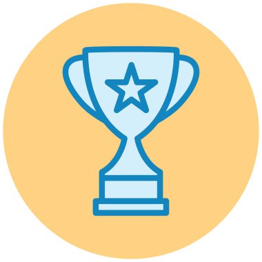 Kupa. Web simgesi basit illüstrasyon