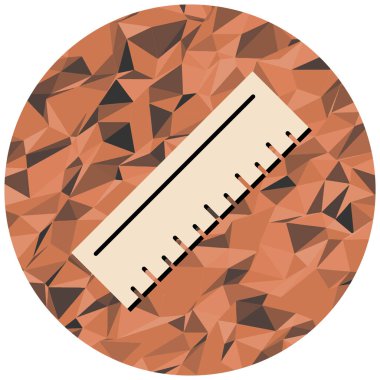 Cetvel simgesi. vektör illüstrasyonu