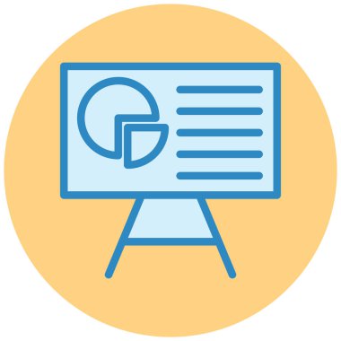 Sunum. Web simgesi basit illüstrasyon