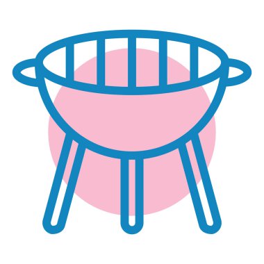 Barbekü. Web simgesi basit tasarım