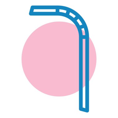 Simge içmek için saman, vektör illüstrasyonu basit tasarım