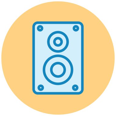 Konuşmacı. Web simgesi basit illüstrasyon