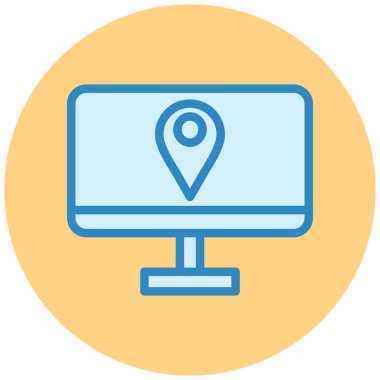 konum. Web simgesi basit illüstrasyon