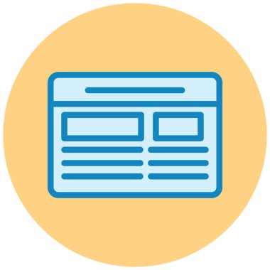 Gazete. Web simgesi basit illüstrasyon