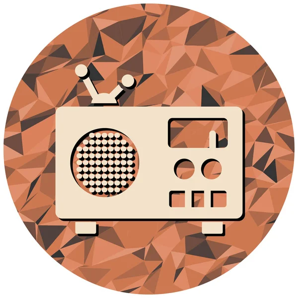 Retro radyo ikonu. vektör illüstrasyonu