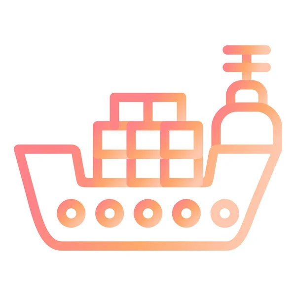 Statek Towarowy Ikona Internetowa — Wektor stockowy
