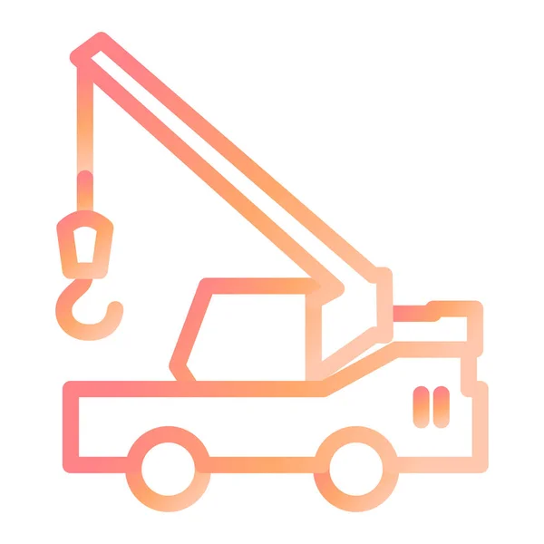 Crane Vector Glyph Flat Icon — Stock Vector