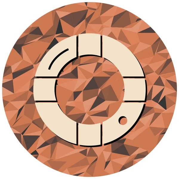 yuvarlak simge, beyaz arkaplanda izole